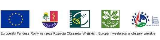 Logotypy: UE, Józefowa, Programu leader, LGD, PROW