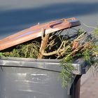pojemnik na śmieci z odpadami zielonymi