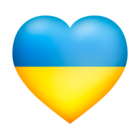 Ukraińska flaga w kształcie serca.